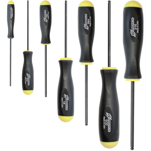 Ball Driver Screwdriver Sets - SAE, 7 Pcs. Ontario Packaging