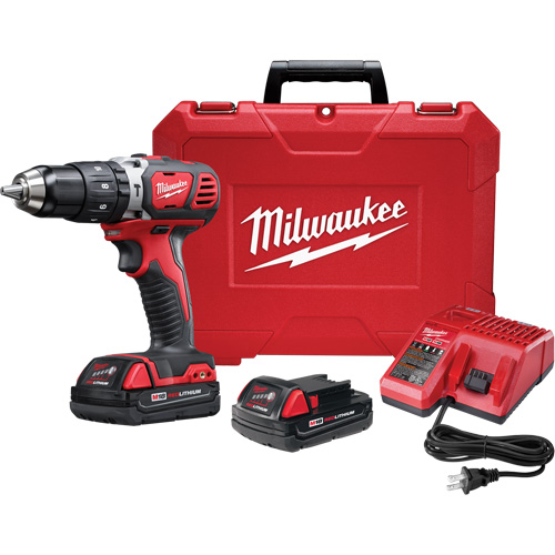 M18 Cordless Compact Hammer Drill/Driver Kit, 1/2" Chuck, 18 V Ontario Packaging