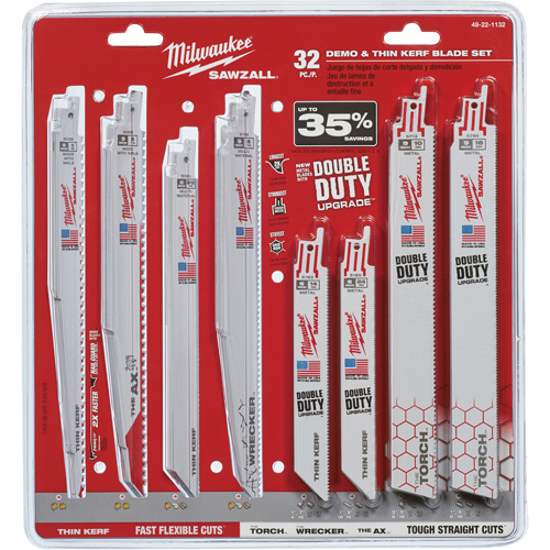 Sawzall&reg; Demo and Thin Kerf Blade Set Ontario Packaging