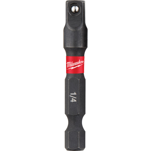 Shockwave Impact Driver Socket Adapters, 1/4" Drive Size, 1/4" Male Size, Ball, 1-7/8" L Ontario Packaging