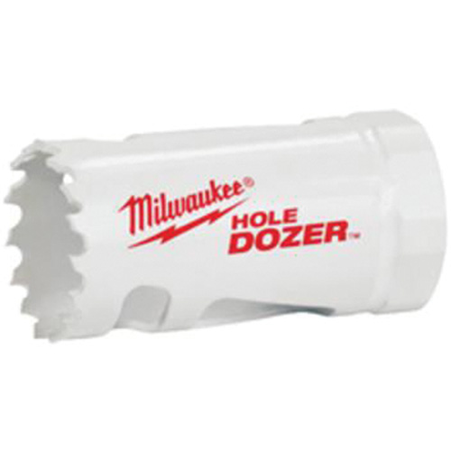 Scie-cloche Hole Dozer avec arbre, 1-1/8", Profondeur de la coupe 1-5/8", Bim&eacute;tal Ontario Packaging