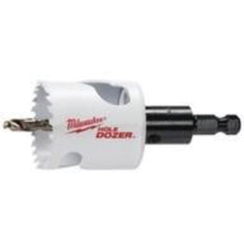 Scie-cloche Hole Dozer avec arbre, 1-3/4", Profondeur de la coupe 1-5/8", Bim&eacute;tal Ontario Packaging