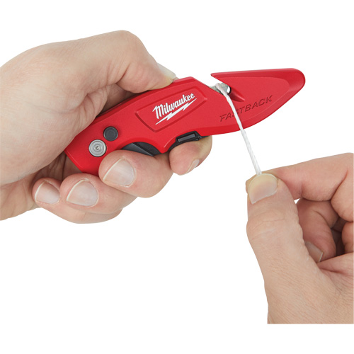 Fastback Flip Utility Knife, 2" Blade, Carbon Steel Blade, Metal Handle Ontario Packaging