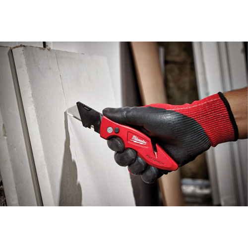 Fastback Flip Utility Knife, 2" Blade, Carbon Steel Blade, Metal Handle Ontario Packaging