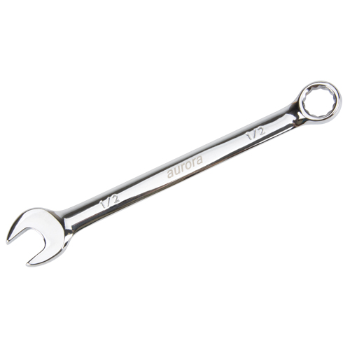 Combination Wrench, 12 Point, 1/2", Chrome Finish Ontario Packaging