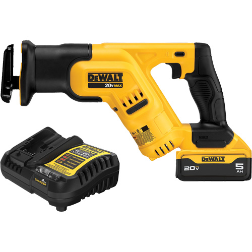 Max Compact Reciprocating Saw Kit, 20 V, Lithium-Ion Battery, 0-2900 SPM Ontario Packaging