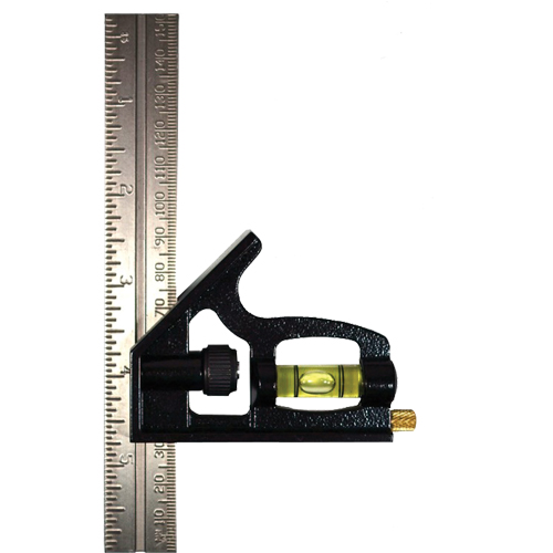 Johnson 406EM - Combination Square, 6" x 1" L, 1/32" Graduations, Steel, Plain Ontario Packaging