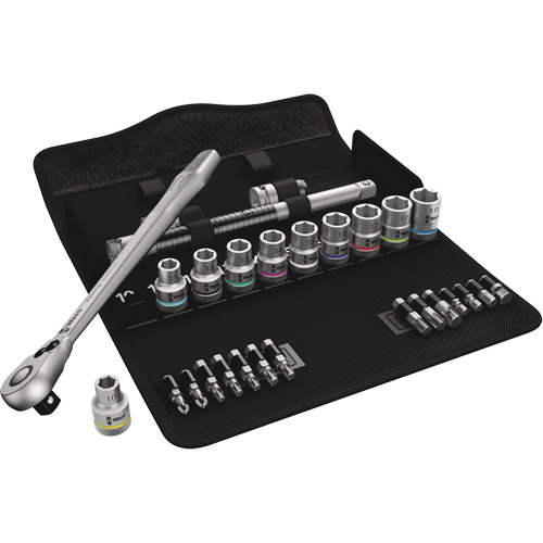 Zyklop Metric Metal Ratchet with Switch Lever Set, 29 Pcs, 1/2" Drive Size Ontario Packaging