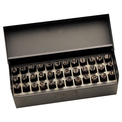 Jeu de lettres et num&eacute;ros pour estampage &agrave; la main, 36 morceaux Ontario Packaging