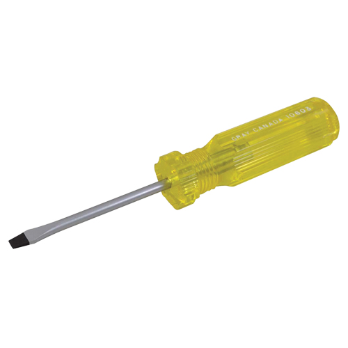 Tournevis &agrave; fente, 3/16", 6-1/2" lo, Prise Plastique Ontario Packaging
