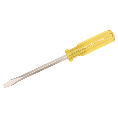 Tournevis fendu, 1/4", 6-3/4" lo, Prise Plastique Ontario Packaging
