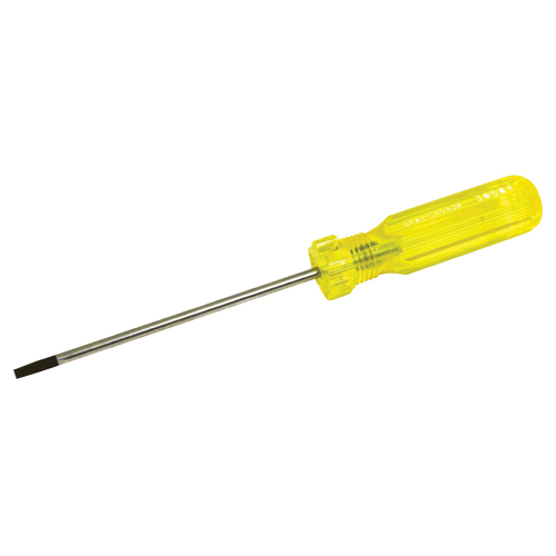 Electrician's Slotted Screwdriver, 5/32" Tip, Round, 7-3/4" L, Plastic Handle Ontario Packaging