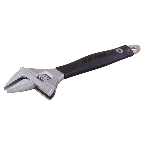 Adjustable Wrench, 8-1/4" L, 1-1/2" Max Width, Polished Ontario Packaging