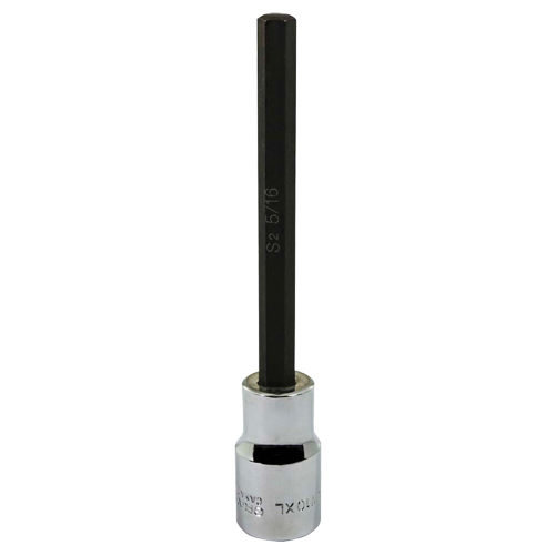 Socket, Hex, 5/16" x 5" L, 1/2" Square Drive Drive Ontario Packaging
