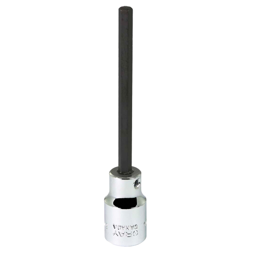 Bit Socket, 5 mm x 3-7/8" L, 3/8" Drive Ontario Packaging