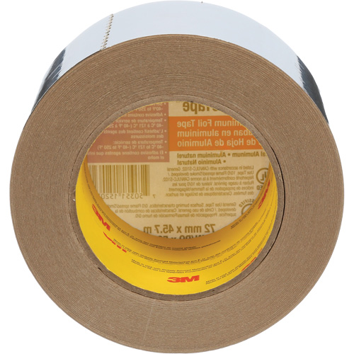 Venture Tape Aluminum Foil Tape, 1.8 mils Thick, 72 mm (3") x 45.7 m (150') Ontario Packaging