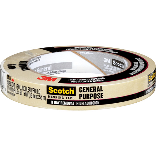 Ruban-cache Scotch pour entrepreneurs 2020, 18 mm (3/4") x 55 m (180'), Beige Ontario Packaging