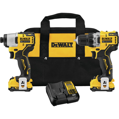 Xtreme Brushless Drill & Impact Driver Kit, Lithium-Ion, 12 V Ontario Packaging