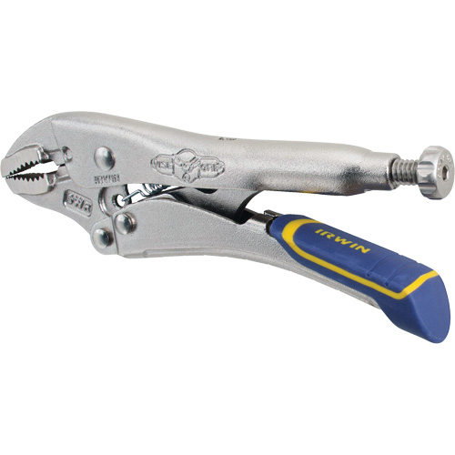 Fast Release Locking Pliers with Wire Cutter, 5" Length, Curved Jaw Ontario Packaging