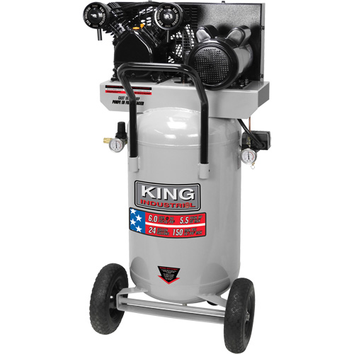 Air Compressor, Electric, 24 Gal. (29 US Gal), 150 PSI, 120/1/240/1 V Ontario Packaging