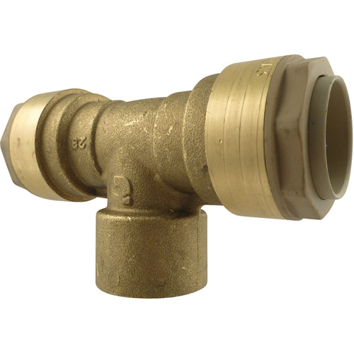 Raccord de tuyau d'air en T Quickline, Laiton, 1/2" Ontario Packaging