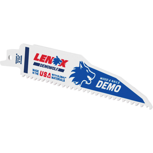 Lame de scie alternative pour d&eacute;molitions, Bim&eacute;tal, 6 Dents par pouce, 6" lo x 1" la Ontario Packaging