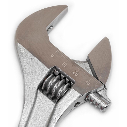 Adjustable Wrench - Boxed, 10" L, 1-5/16"/34 mm Max Width, Chrome Ontario Packaging