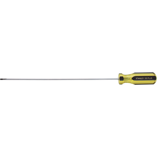 100 PLUS&reg; Extra-Light Cabinet Tip Screwdriver, 1/8" Tip, Round, 6-5/8" L, Plastic Handle Ontario Packaging