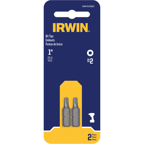 Insert Bits, Square, #2, 1/4" Drive Ontario Packaging
