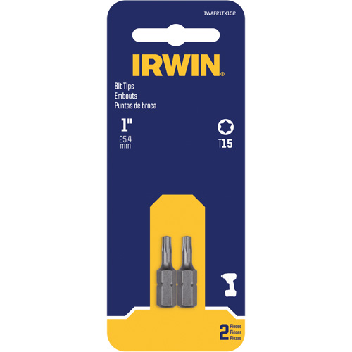 Insert Bits, Torx, T-15, 1/4" Drive Ontario Packaging