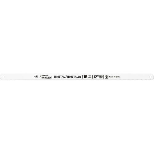 Bi-Metaloy&reg; Hacksaw Blades, Bi-Metal, 12" L, 18 TPI Ontario Packaging