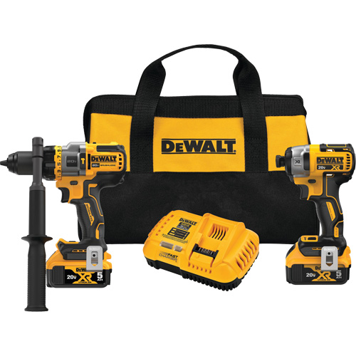 Max* Brushless Cordless Hammer Drill/Driver with Flexvolt Advantage & XR&reg; Impact Driver Kit, Lithium-Ion, 20 V Ontario Packaging
