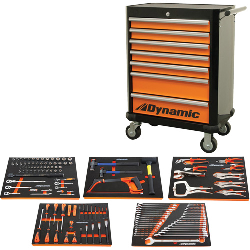 Ensemble d'outils pour m&eacute;canicien automobile avec armoire roulante, 125 morcea Ontario Packaging