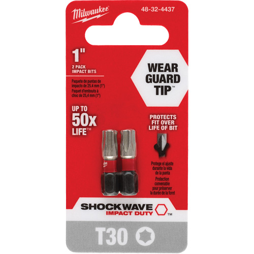 Embout de tournevis Shockwave Impact Duty, Torx, T-30, Prise 1/4" Ontario Packaging