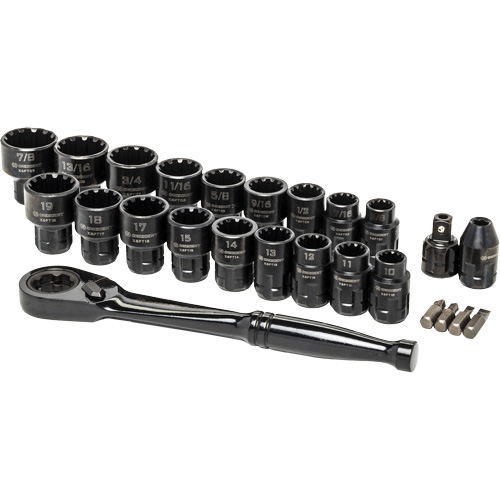 Mechanic's Tool Set, 25 Pcs, 3/8" Drive Size Ontario Packaging