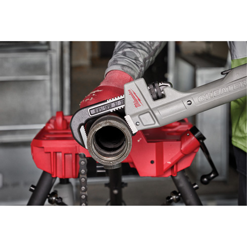 Cheater Adaptable Pipe Wrench, 2-1/2" Jaw Capacity, 18"/11"/24" Long Ontario Packaging