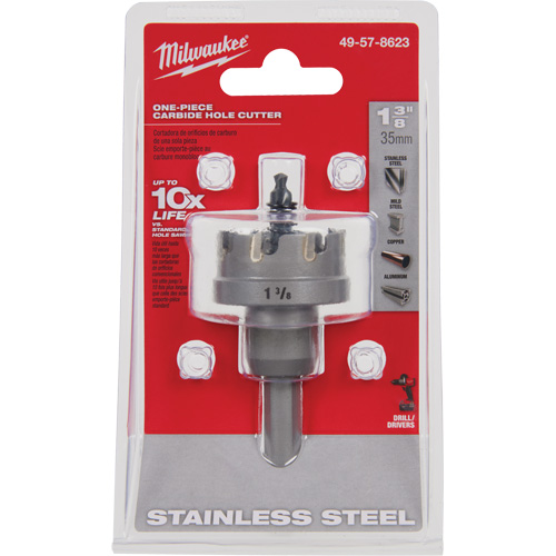 Scies-cloches au carbure monobloc, 1-3/8", Profondeur de la coupe de 3/16" Ontario Packaging