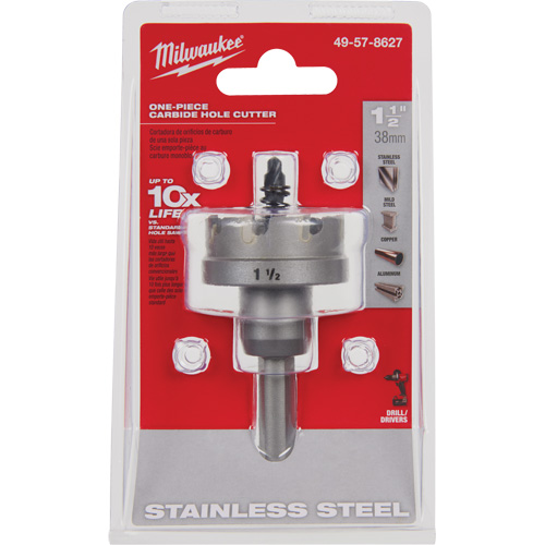 Scies-cloches au carbure monobloc, 1-1/2", Profondeur de la coupe de 3/16" Ontario Packaging