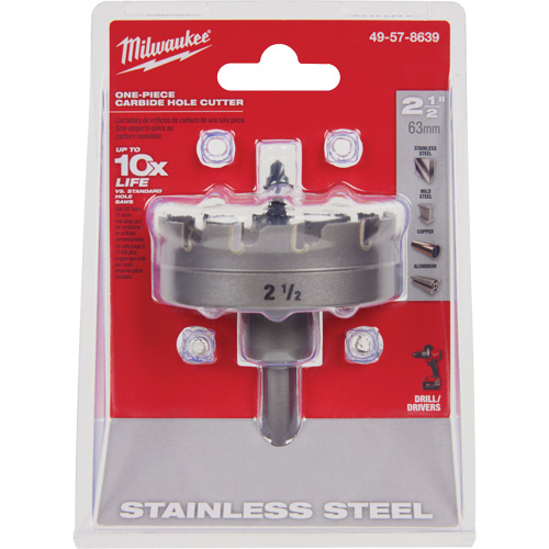One-Piece Carbide Hole Cutters, 2-1/2", 3/16" Depth of Cut Ontario Packaging