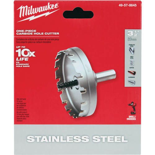 Scies-cloches au carbure monobloc, 3-1/2", Profondeur de la coupe de 3/16" Ontario Packaging