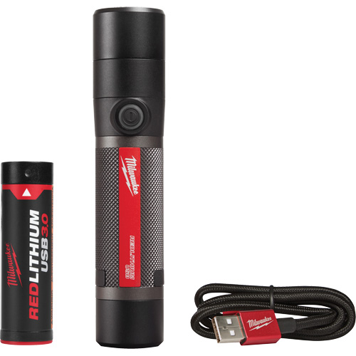 USB Compatible Compact Flashlight, LED, 800 Lumens, Rechargeable Batteries Ontario Packaging
