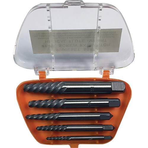 Drillco&reg; Screw Extractor Set with Drills, Carbide, 5 Pieces Ontario Packaging