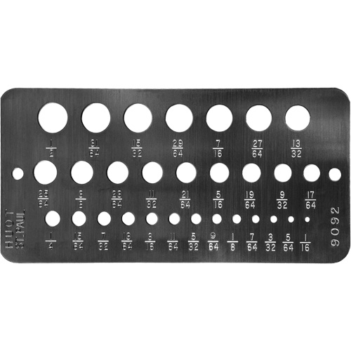 Drillco&reg; Fractional Sizes Drill Gauge Ontario Packaging