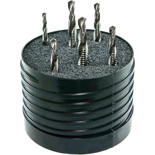 Drillco&reg; Combined Tap & Drill Set, 6 Pieces, High Speed Steel Ontario Packaging