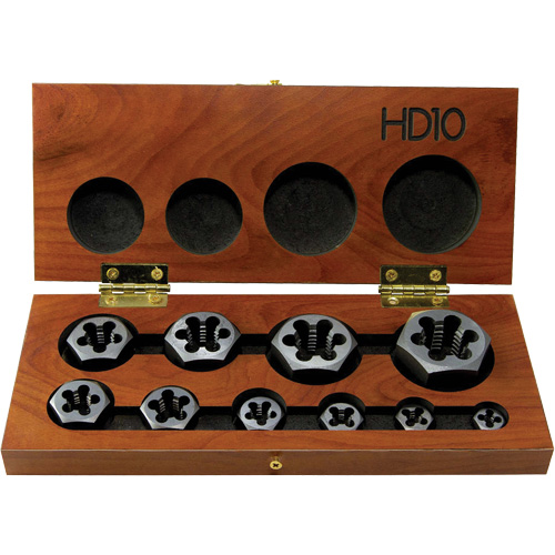 Drillco&reg; Hex Threading Die Set, 10 Pieces Ontario Packaging