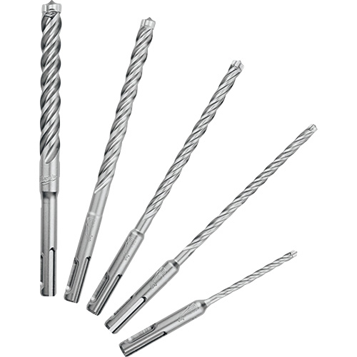 MX4 4-Cutter Rotary Hammer Drill Bit Kit, 5 Pieces, Carbide Ontario Packaging