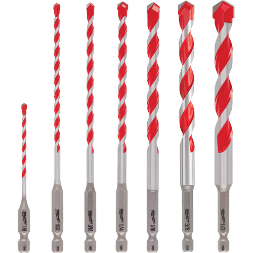 Grand jeu de forets pour perceuse &agrave; percussion Shockwave, 7 morceaux, Carbure Ontario Packaging