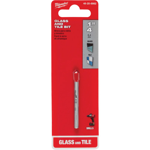 Foret pour verre et carreaux, 1/4", Carbure Ontario Packaging