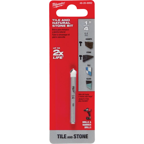 Foret pour la pierre naturelle, 1/4", Carbure Ontario Packaging