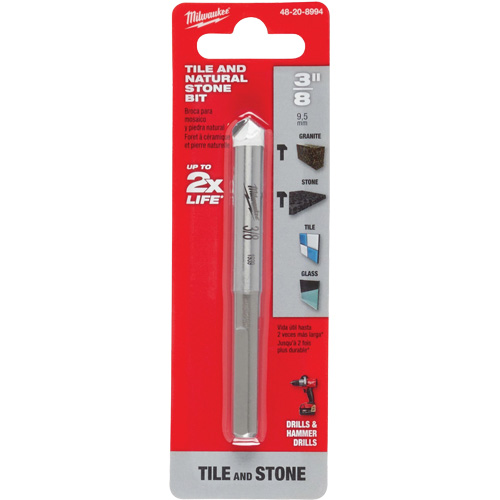 Foret pour la pierre naturelle, 3/8", Carbure Ontario Packaging